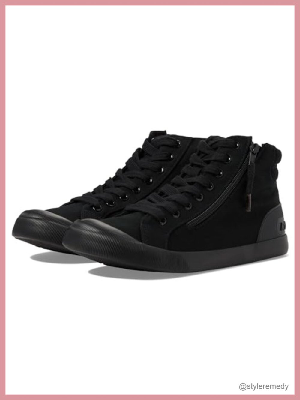 Rocket Dog Jazzinhi Hi-Top Sneaker Lace-Up Side Zipper Cotton Upper